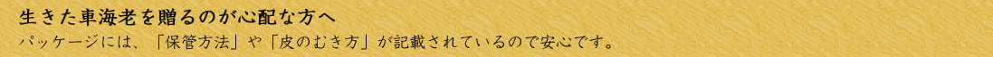 生きたの車海老をおくるのが心配なあなたへ